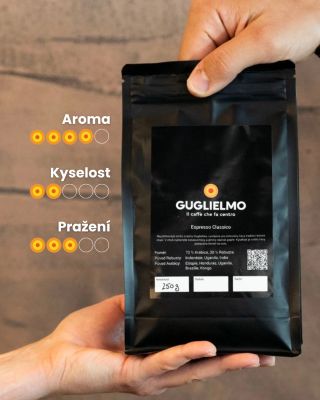 Vyzkoušejte oblíbenou směs Guglielmo Espresso Classico, vytvořenou pro milovníky kávy, kteří hledají autentickou italskou...