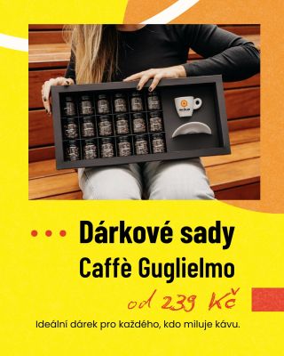 Naše dárkové sady Caffè Guglielmo vám umožní ochutnat různé směsi a objevit nové chutě Itálie. Ideální pro všechny...