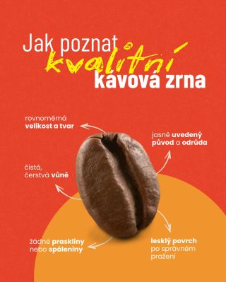 Kvalitní kávové zrno poznáte na první pohled. Rovnoměrný tvar, čistá vůně a správné pražení dělají z každého šálku...